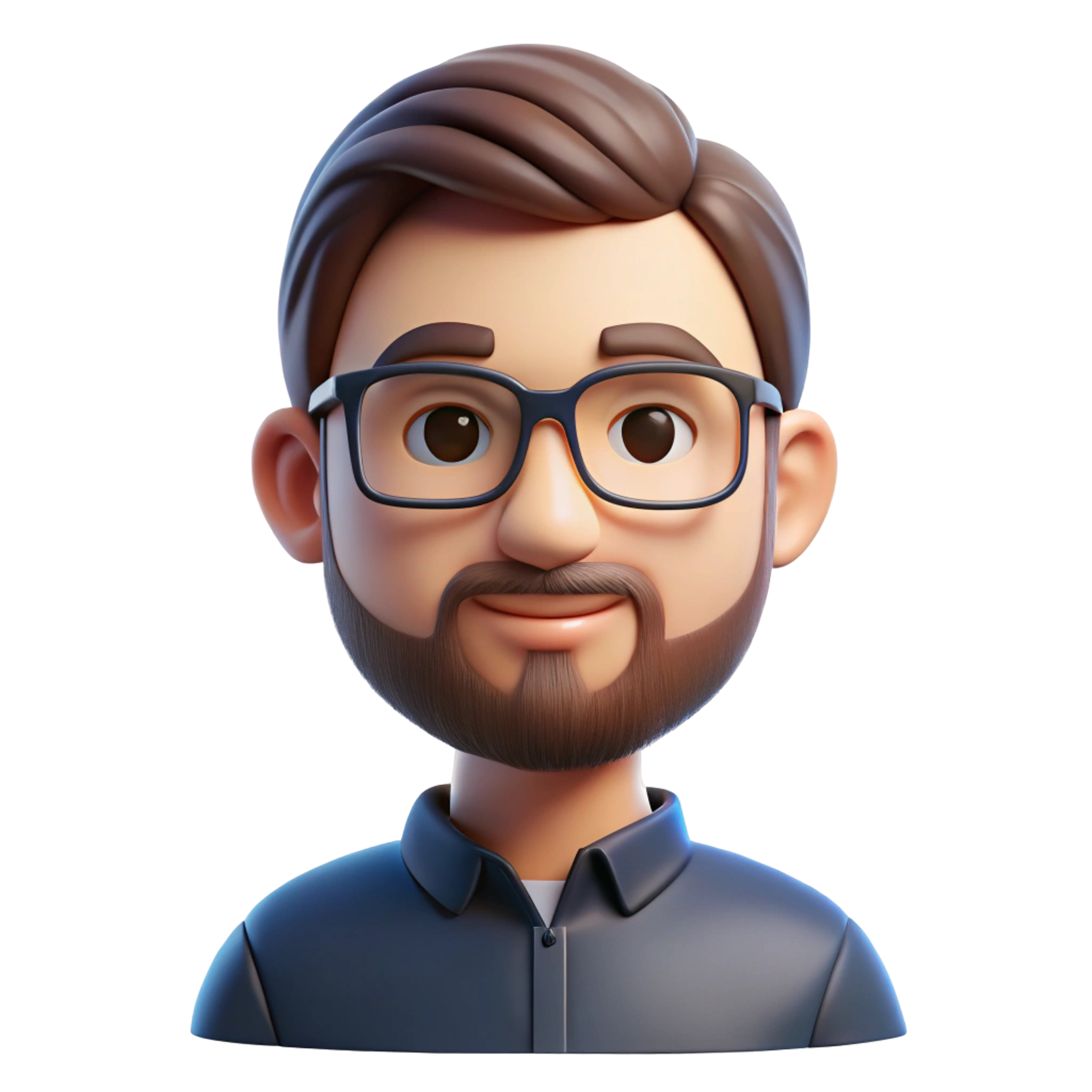 Home vecteezy 3d cartoon man with glasses and beard illustration 51767450